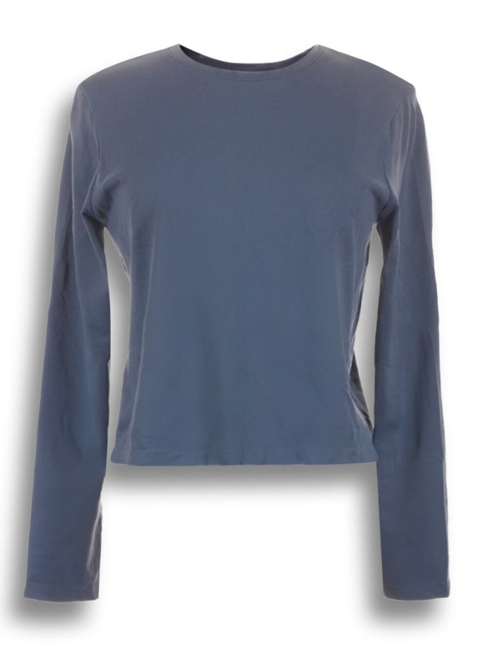 Women’s Long Sleeve Crewneck Top - Slate Blue grayish
